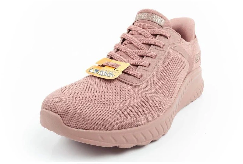 Skechers Bobs Squad-Chaos moteriški patogūs SLIP-INS rožiniai sportbačiai
