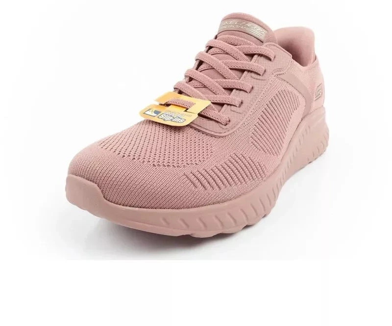Skechers Bobs Squad-Chaos moteriški patogūs SLIP-INS rožiniai sportbačiai