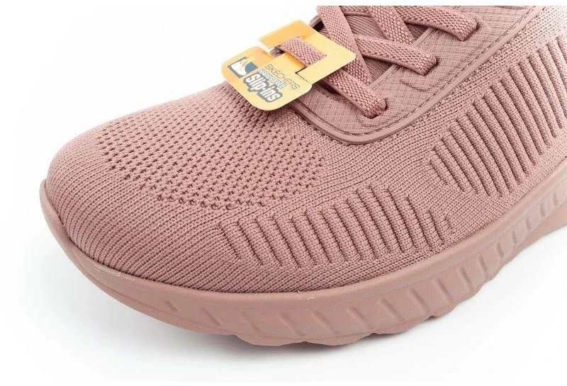 Skechers Bobs Squad-Chaos moteriški patogūs SLIP-INS rožiniai sportbačiai