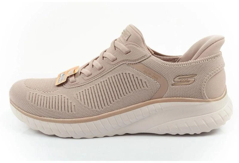 Skechers Bobs Squad Chaos SLIP-INS moteriški sportbačiai smėlio spalvos