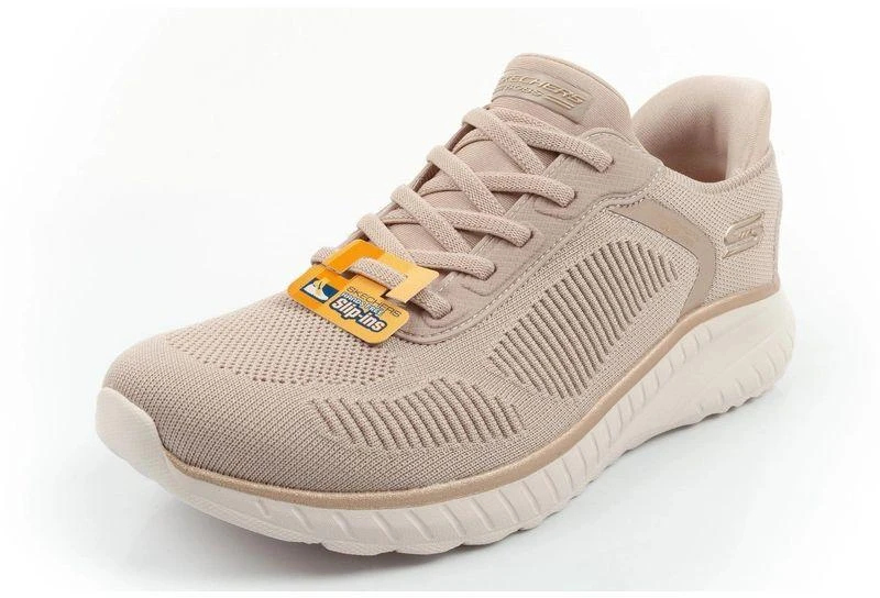 Skechers Bobs Squad Chaos SLIP-INS moteriški sportbačiai smėlio spalvos