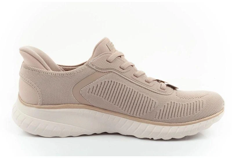 Skechers Bobs Squad Chaos SLIP-INS moteriški sportbačiai smėlio spalvos