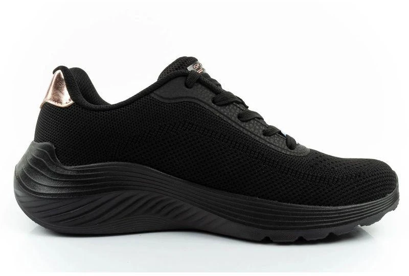 Skechers Bobs Squad Waves juodi, lengvi, madingi moteriški sportiniai bateliai