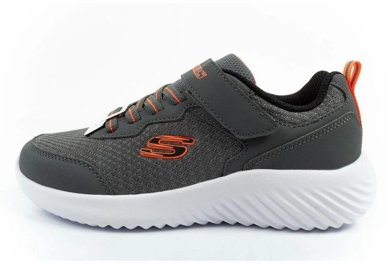 Skechers Bounder vaikiški sportiniai batukai su lipukais, lengvi, madingi pilki