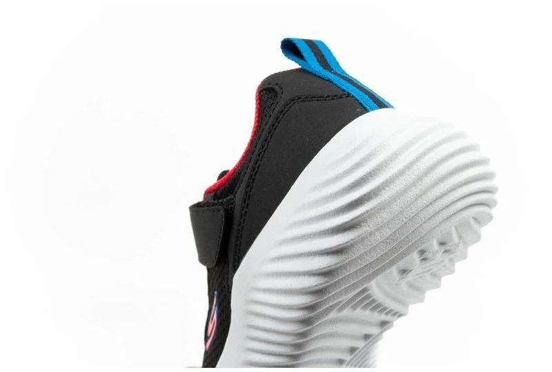 Skechers Bounder vaikiški sportiniai batukai su lipukais, lengvi, madingi, juodi
