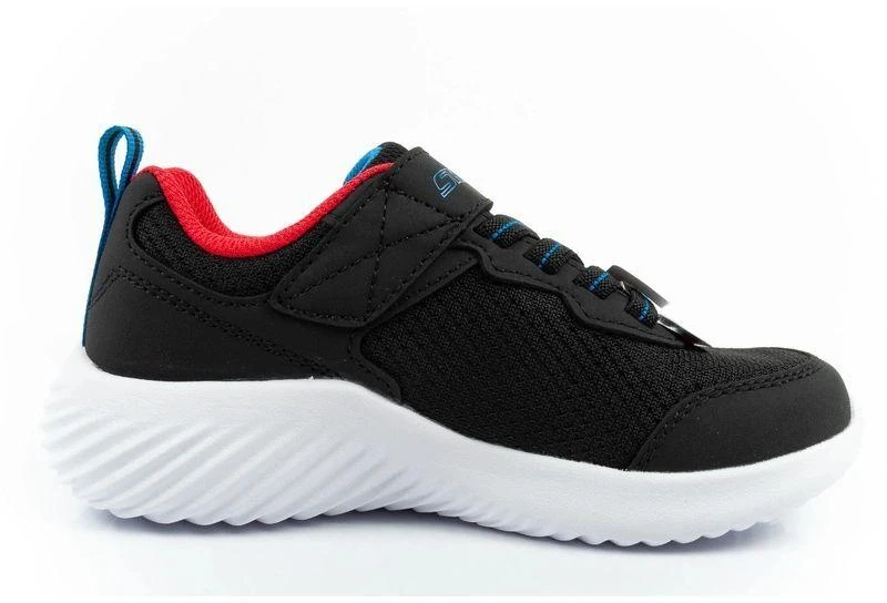 Skechers Bounder vaikiški sportiniai batukai su lipukais, lengvi, madingi, juodi