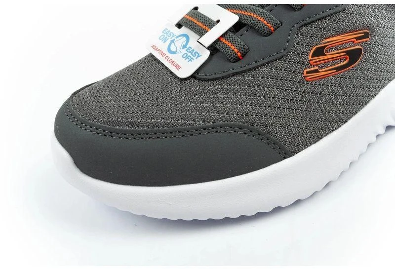 Skechers Bounder vaikiški sportiniai batukai su lipukais, lengvi, madingi pilki