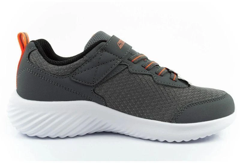Skechers Bounder vaikiški sportiniai batukai su lipukais, lengvi, madingi pilki