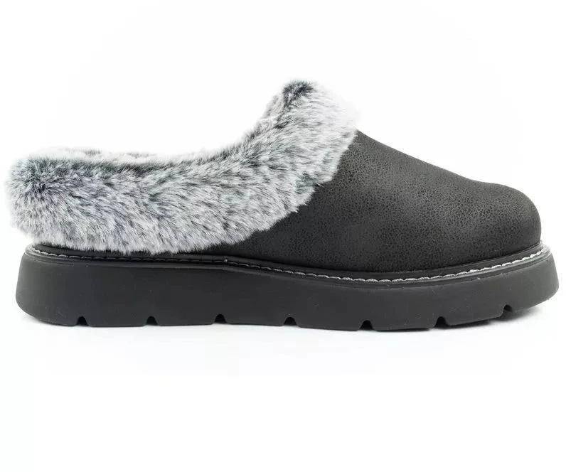 Skechers Cozy Blend moteriški šlepečių tipo batai, apšiltinti įsispiriami sportbačiai