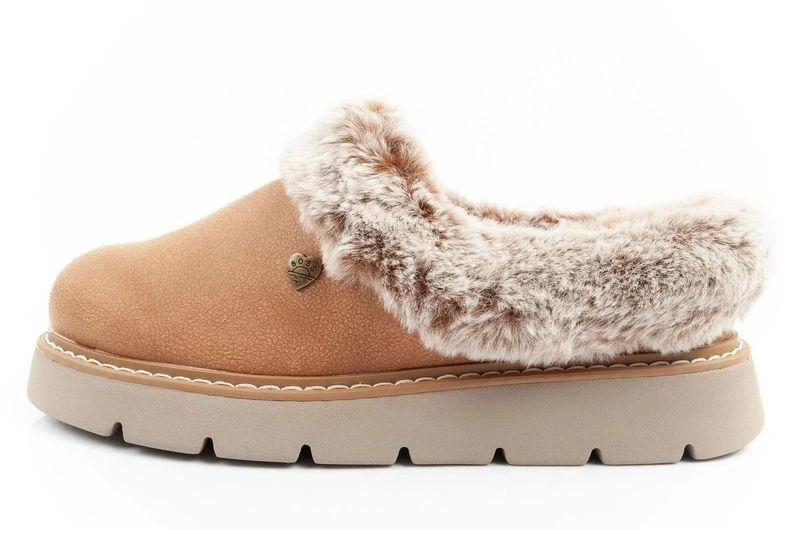 Skechers Cozy Blend moteriški šlepečių tipo batai, apšiltinti įsispiriami sportbačiai