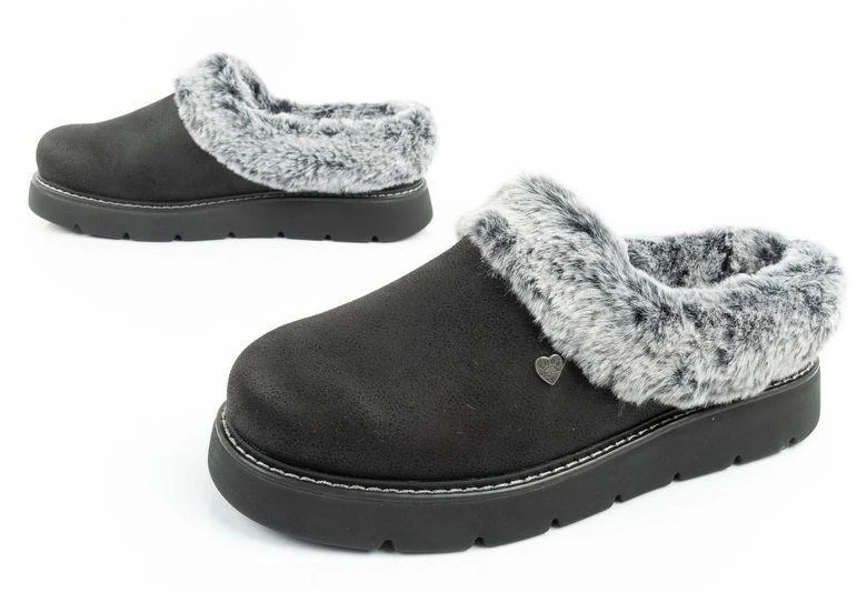 Skechers Cozy Blend moteriški šlepečių tipo batai, apšiltinti įsispiriami sportbačiai