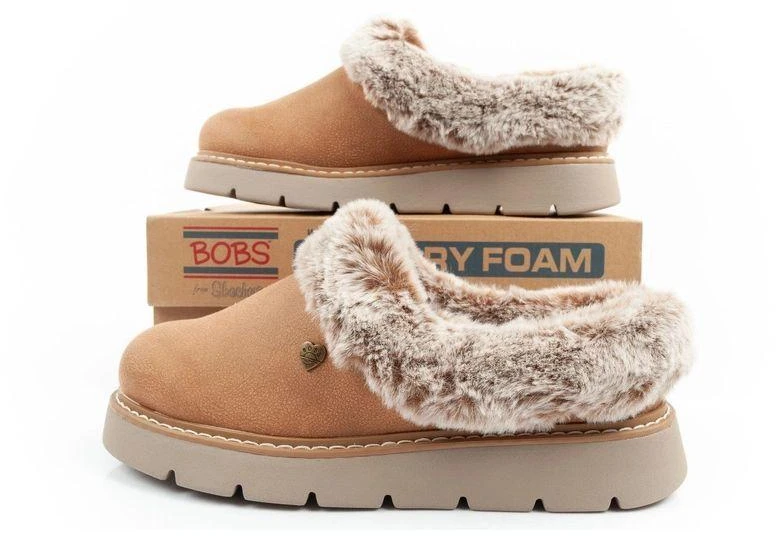 Skechers Cozy Blend moteriški šlepečių tipo batai, apšiltinti įsispiriami sportbačiai