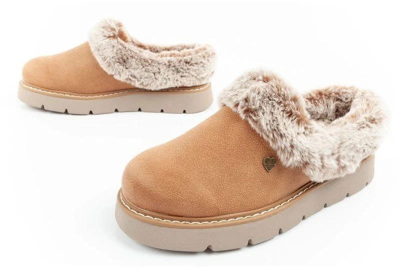 Skechers Cozy Blend moteriški šlepečių tipo batai, apšiltinti įsispiriami sportbačiai