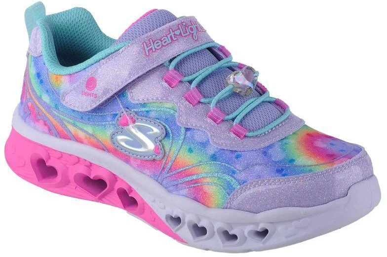 Skechers Flutter Heart Lights - Groovy Swirl 303253L-LVAQ Rožinė 30