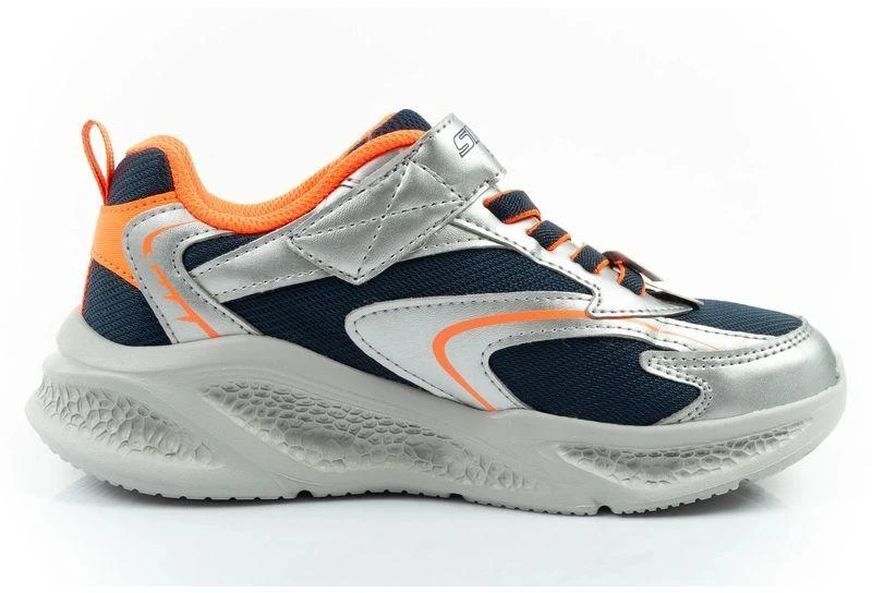 Skechers Glow Strider LED vaikiški sportiniai batukai berniukams, sidabriniai