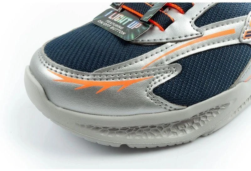 Skechers Glow Strider LED vaikiški sportiniai batukai berniukams, sidabriniai