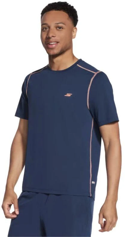 Skechers Go Dri All Day marškinėliai TS315-NVY tamsiai mėlyni XL