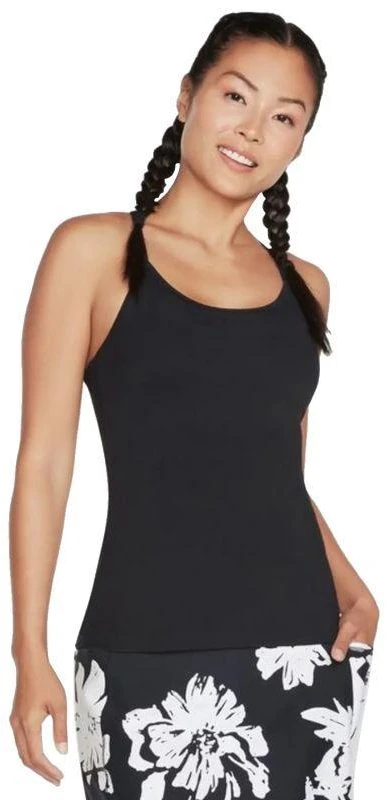 Skechers Go Walk Racerback Camisole su įmontuota liemenėle W1TT134-BLK Juoda M