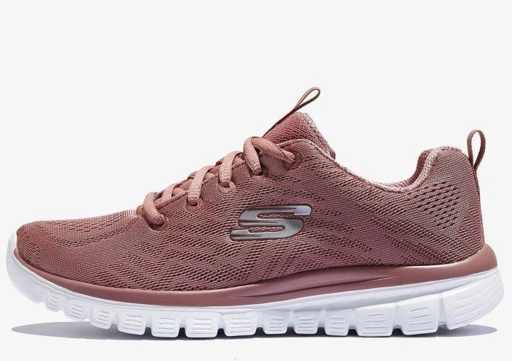 Skechers Graceful Get Connected rožiniai moteriški sportbačiai (12615-MVE)