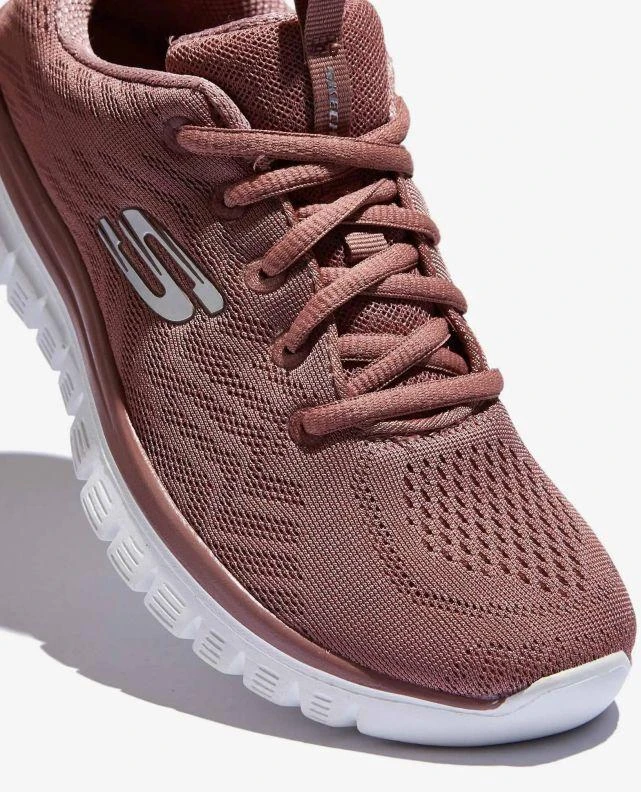 Skechers Graceful Get Connected rožiniai moteriški sportbačiai (12615-MVE)