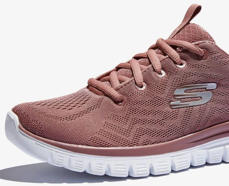 Skechers Graceful Get Connected rožiniai moteriški sportbačiai (12615-MVE)