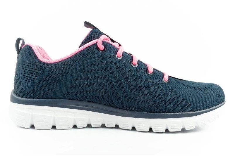 Skechers Graceful-Get moteriški sportiniai bateliai, patogūs, lengvi, kvėpuojantys, tamsiai mėlyni