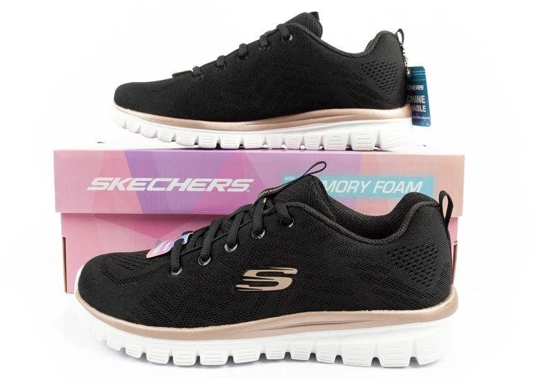 Skechers Graceful-Get moteriški sportiniai bateliai patogūs, lengvi, pralaidūs orui