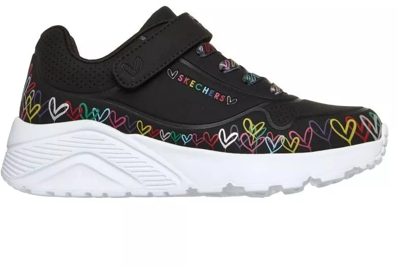 Skechers jaunimo sportiniai bateliai UNO LITE HEART CRAZE 314091L BKMT