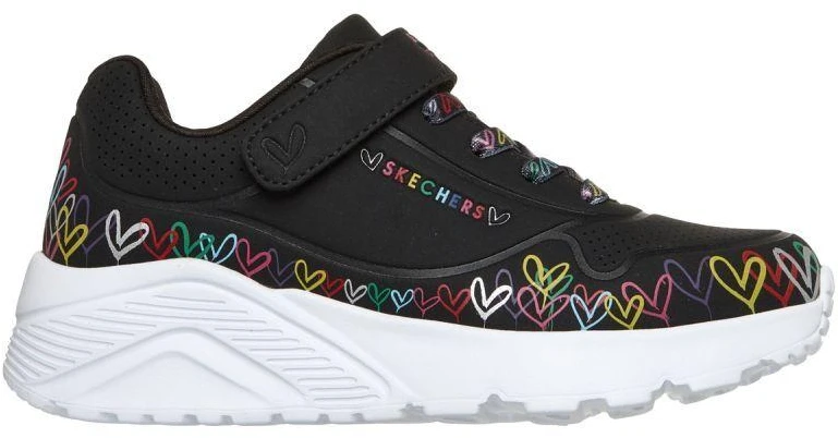 Skechers jaunimo sportiniai bateliai UNO LITE HEART CRAZE 314091L BKMT