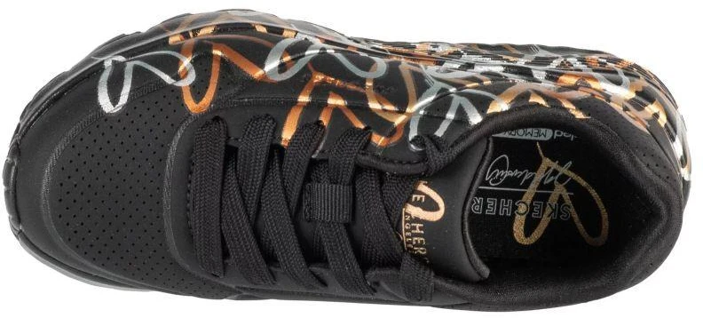 Skechers JGoldCrown: Uno Lite - Metalinis, Juoda 314067L-BKGD 28