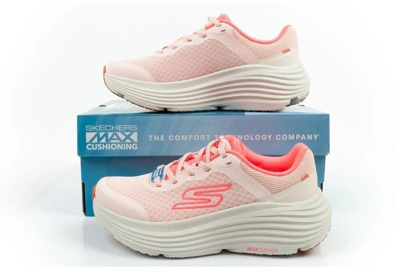 Skechers Max Cushioning Moteriški bėgimo bateliai Šviesiai rožiniai