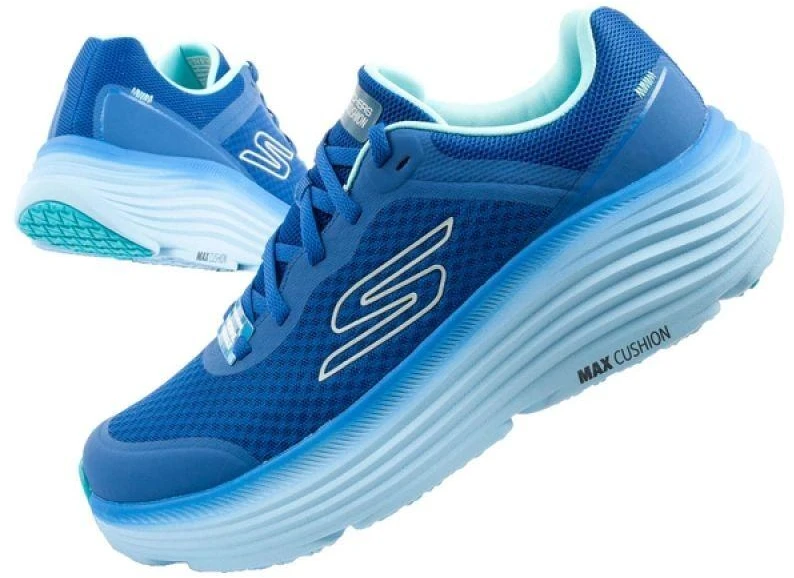 Skechers Max Cushioning Vyriški Šviesiai Mėlyni Bėgimo Bateliai