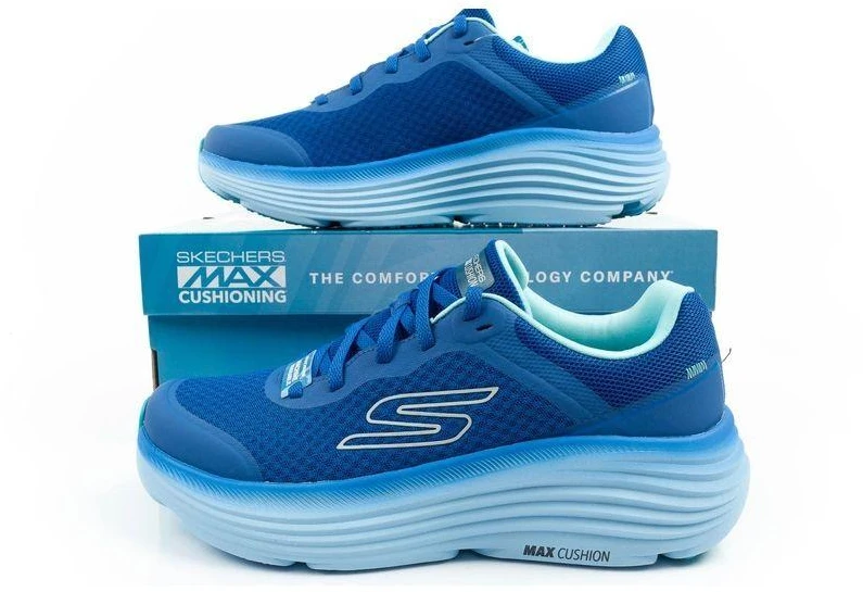 Skechers Max Cushioning Vyriški Šviesiai Mėlyni Bėgimo Bateliai