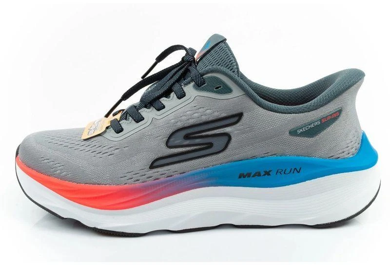 Skechers Max Run vyriški sportiniai bateliai, pilki, SLIP-INS