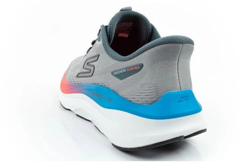 Skechers Max Run vyriški sportiniai bateliai, pilki, SLIP-INS