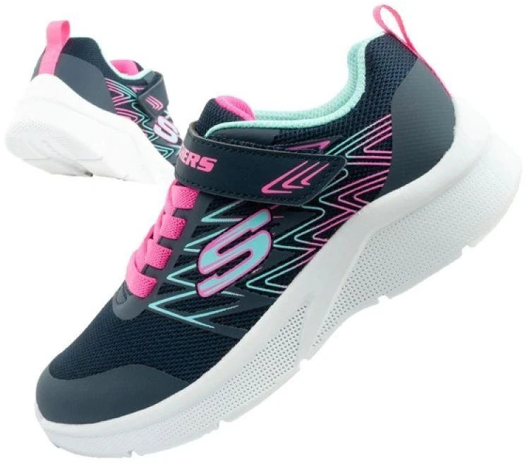 Skechers Microspec lengvi vaikiški sportiniai bateliai mergaitėms