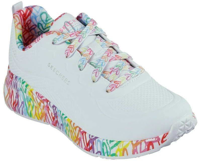 Skechers moteriški laisvalaikio bateliai UNA LITE EXUBERANT HEARTS 177976 WMLT