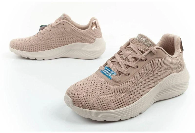 Skechers moteriški sportbačiai Bobs Squad Waves, smėlio spalvos, šviesūs, madingi