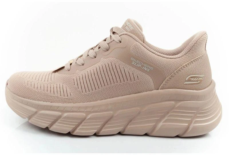 Skechers moteriški sportiniai bateliai Bobs B Flex SLIP-INS smėlio spalvos patogūs