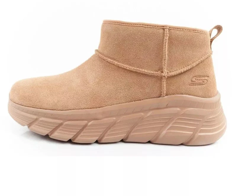 Skechers moteriški žieminiai odiniai aulinukai su pašiltinimu, rudi