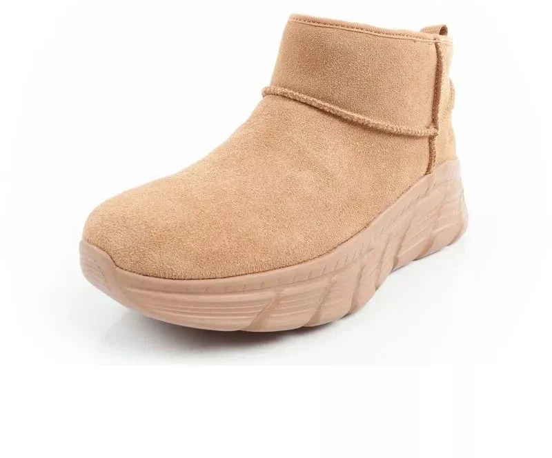 Skechers moteriški žieminiai odiniai aulinukai su pašiltinimu, rudi