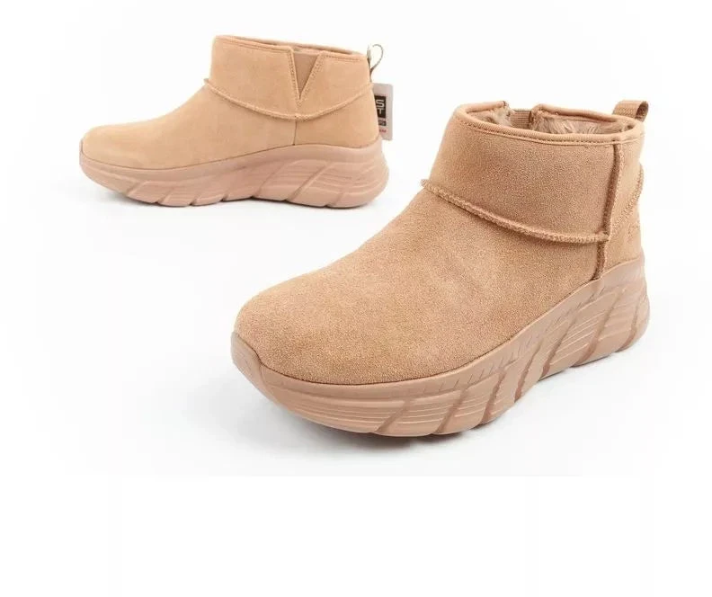 Skechers moteriški žieminiai odiniai aulinukai su pašiltinimu, rudi