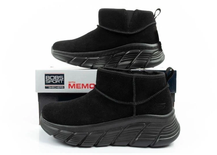 Skechers moteriški žiemos batai, pašiltinti odiniai aulinukai