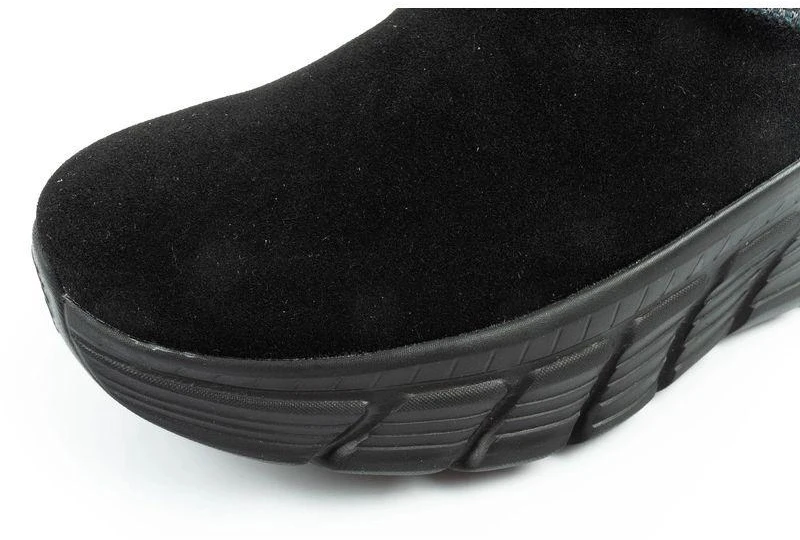 Skechers moteriški žiemos batai, pašiltinti odiniai aulinukai
