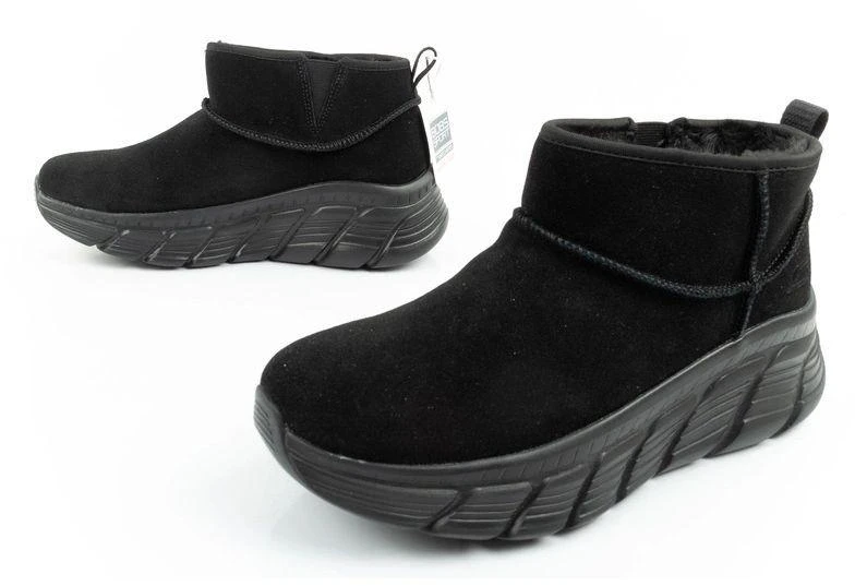 Skechers moteriški žiemos batai, pašiltinti odiniai aulinukai