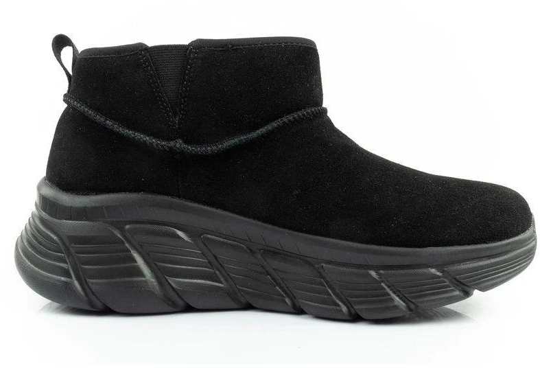 Skechers moteriški žiemos batai, pašiltinti odiniai aulinukai