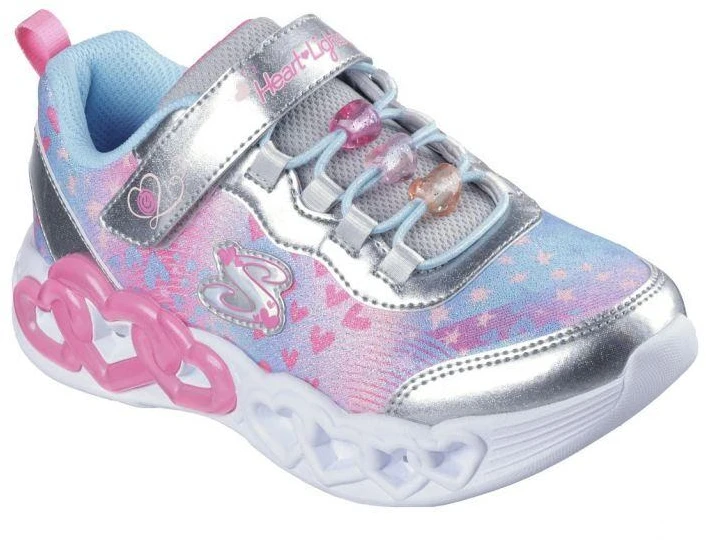 Skechers S-Lights Begalinės širdelių šviesos - Širdelės papuošalai 303261L-SMLT Sidabrinė/Įvairiaspalvė
