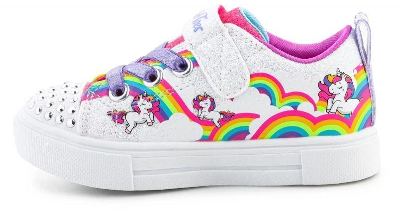 Skechers S-Lights Girls Twinkle Sparks Jumpin Clouds Jr 314809N-WMLT batai