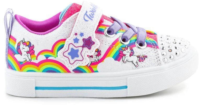 Skechers S-Lights Girls Twinkle Sparks Jumpin Clouds Jr 314809N-WMLT batai