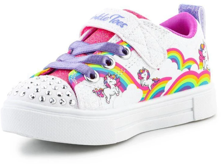 Skechers S-Lights Girls Twinkle Sparks Jumpin Clouds Jr 314809N-WMLT batai